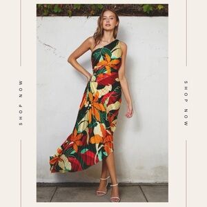 Olympia Tropical Pleated dress